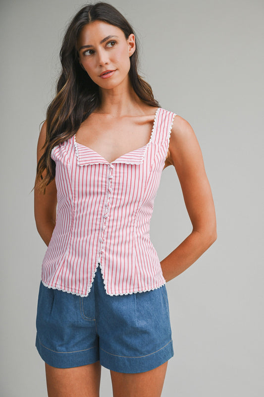 Molly Pin Stripe Top