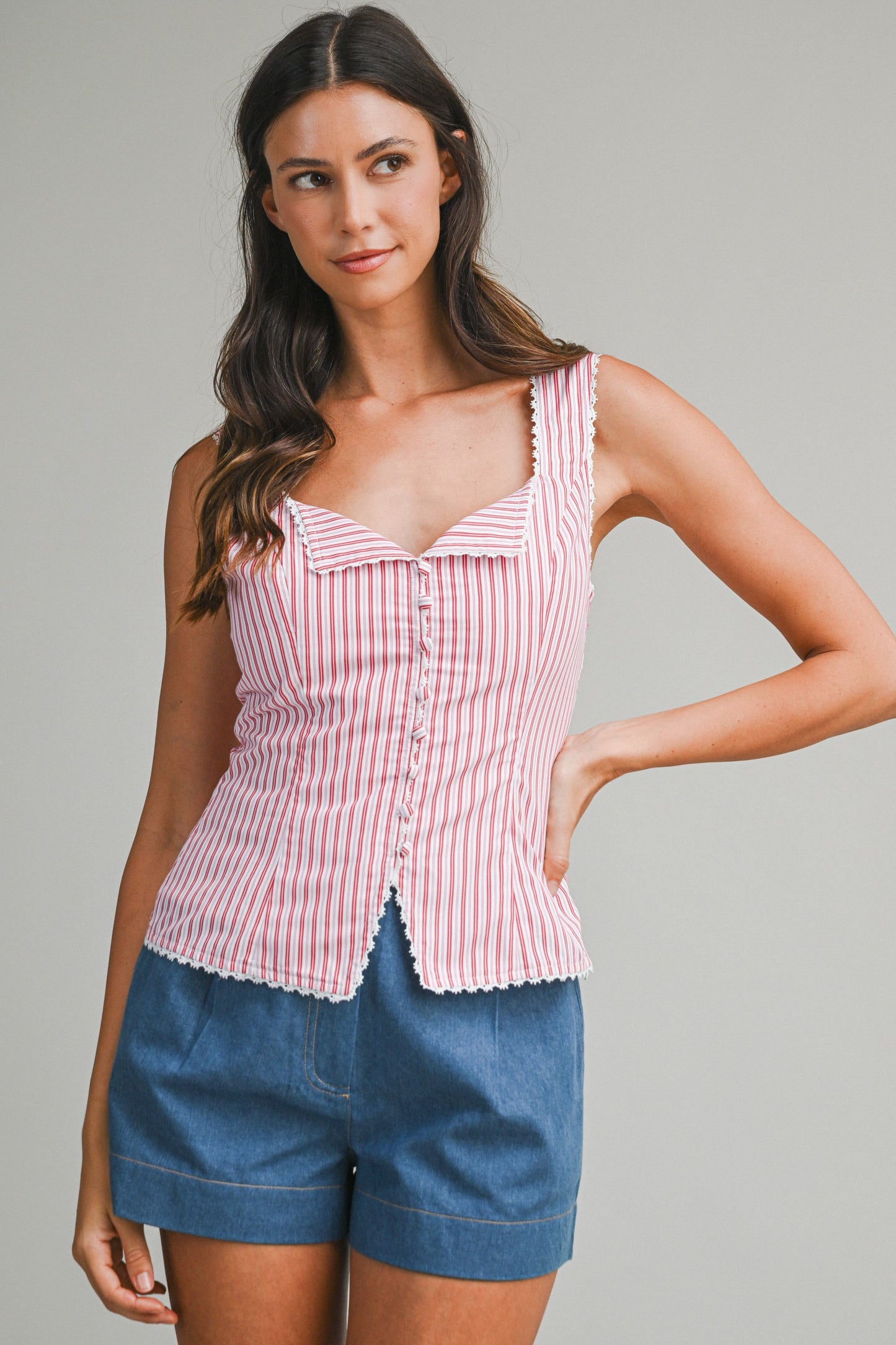 Molly Pin Stripe Top
