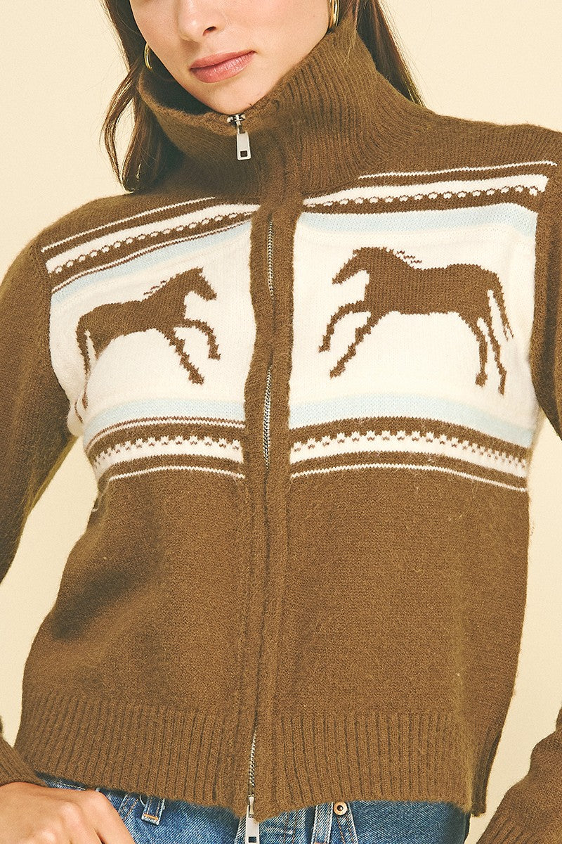 Western Horse Sweater