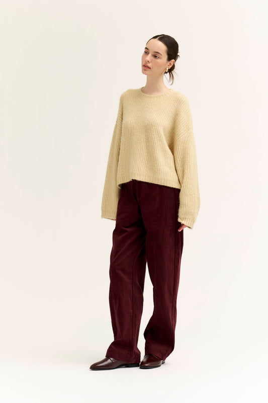 Loose Fit Fuzzy Yarn Sweater