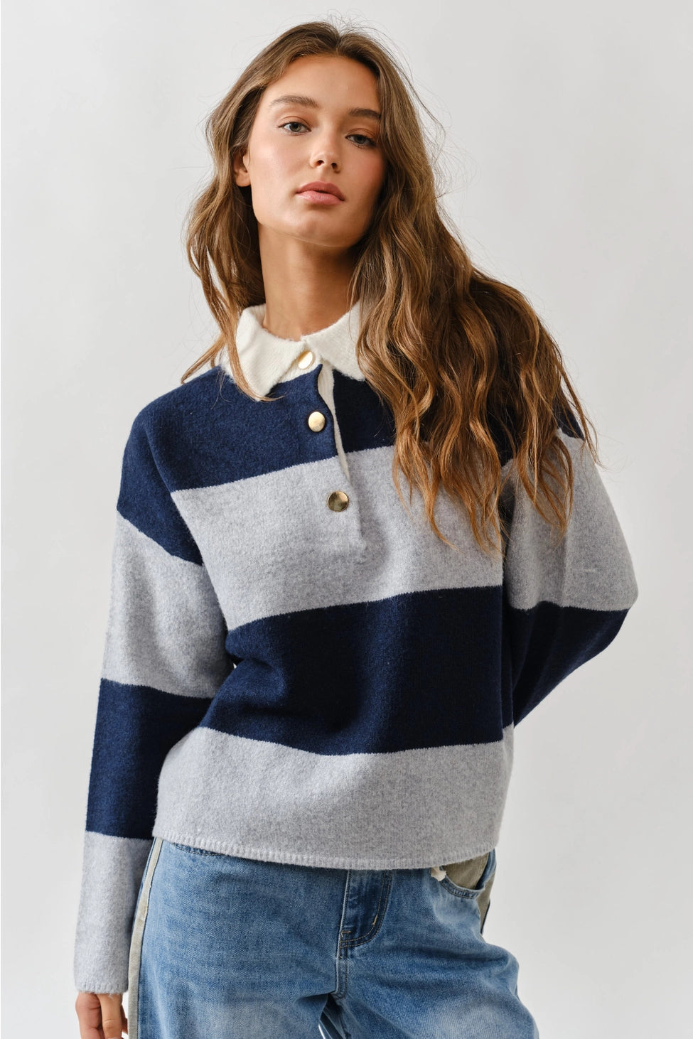 Amber Striped Polo