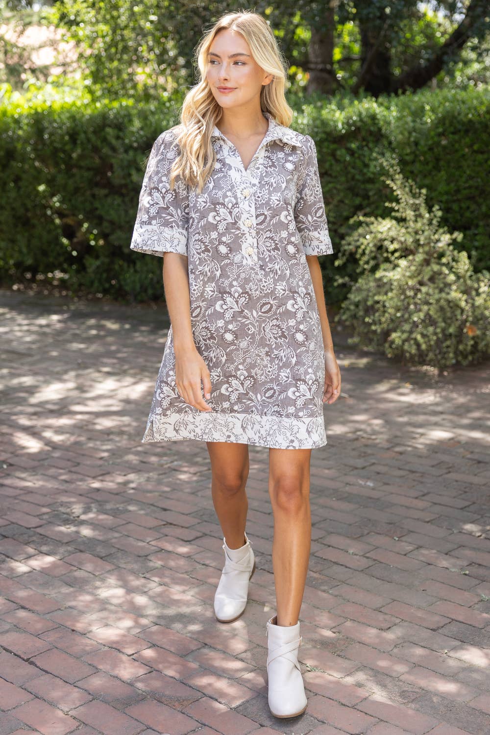 Floral Jacquard Dress