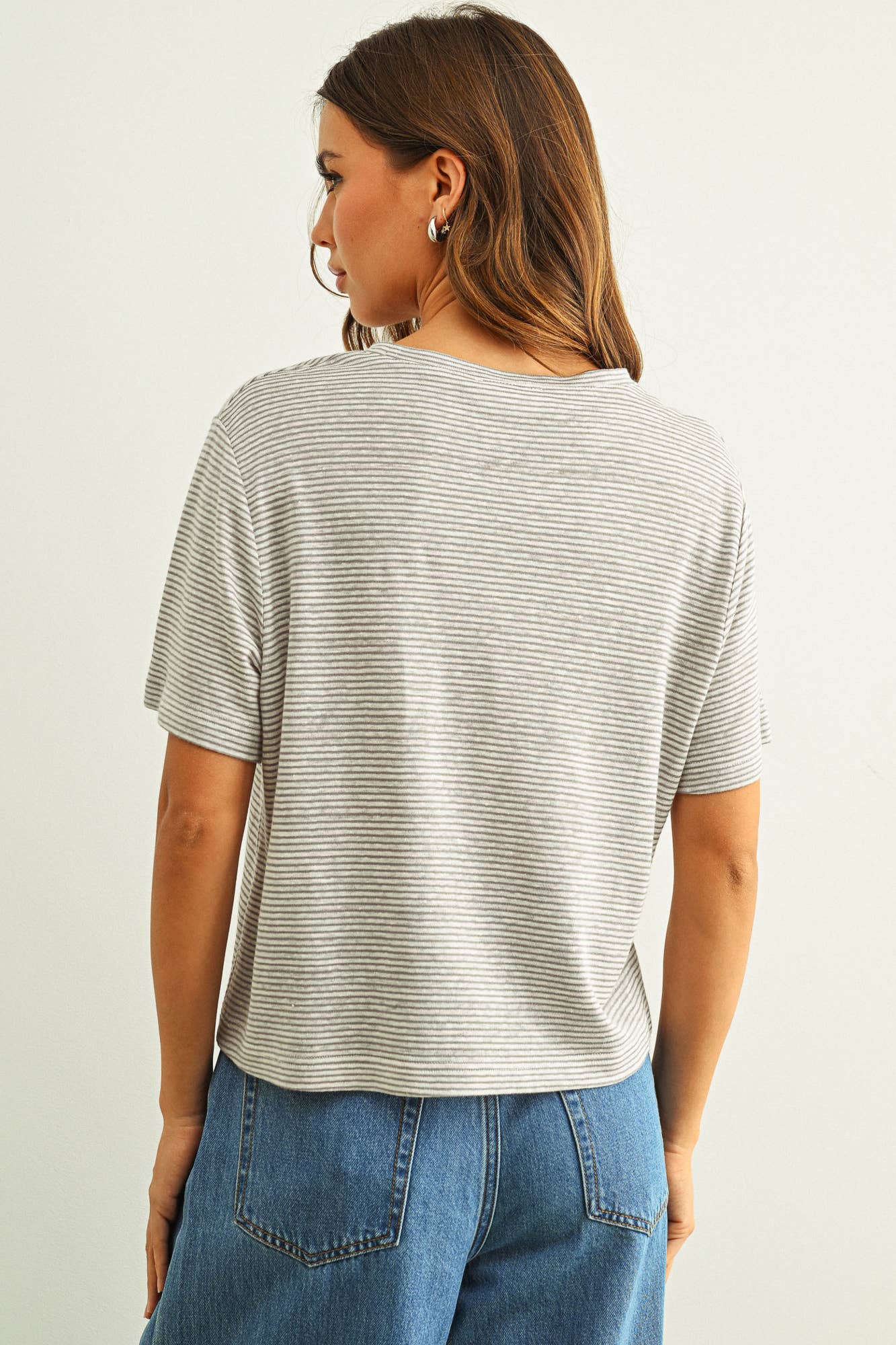 STRIPE SLUB S/S TOP