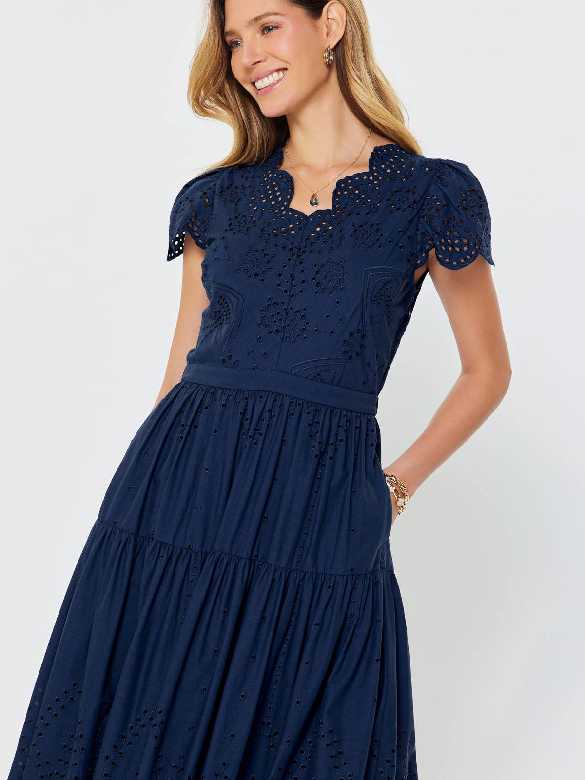 Eyelet Embroidered Maxi Dress