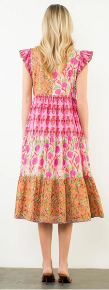 Flutter Sleeve Patch Midi