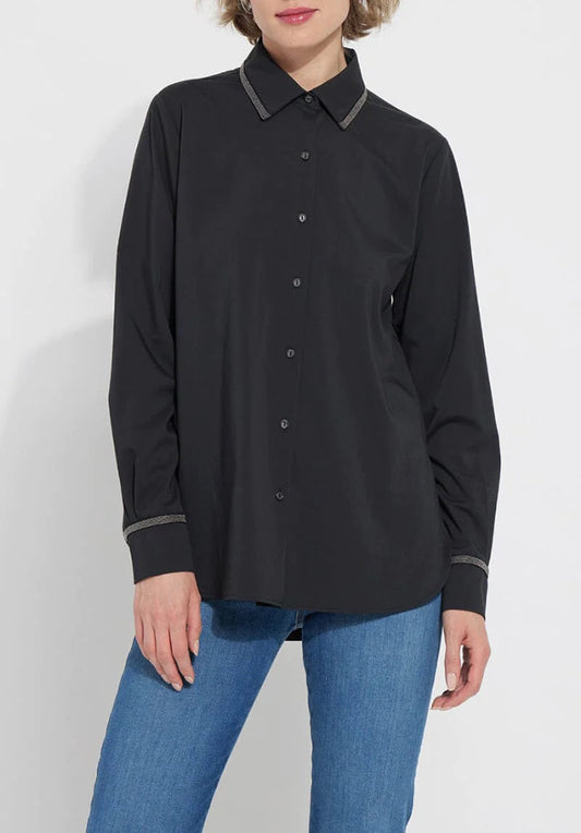 Lysse Stasia Micro Beaded Shirt/Black