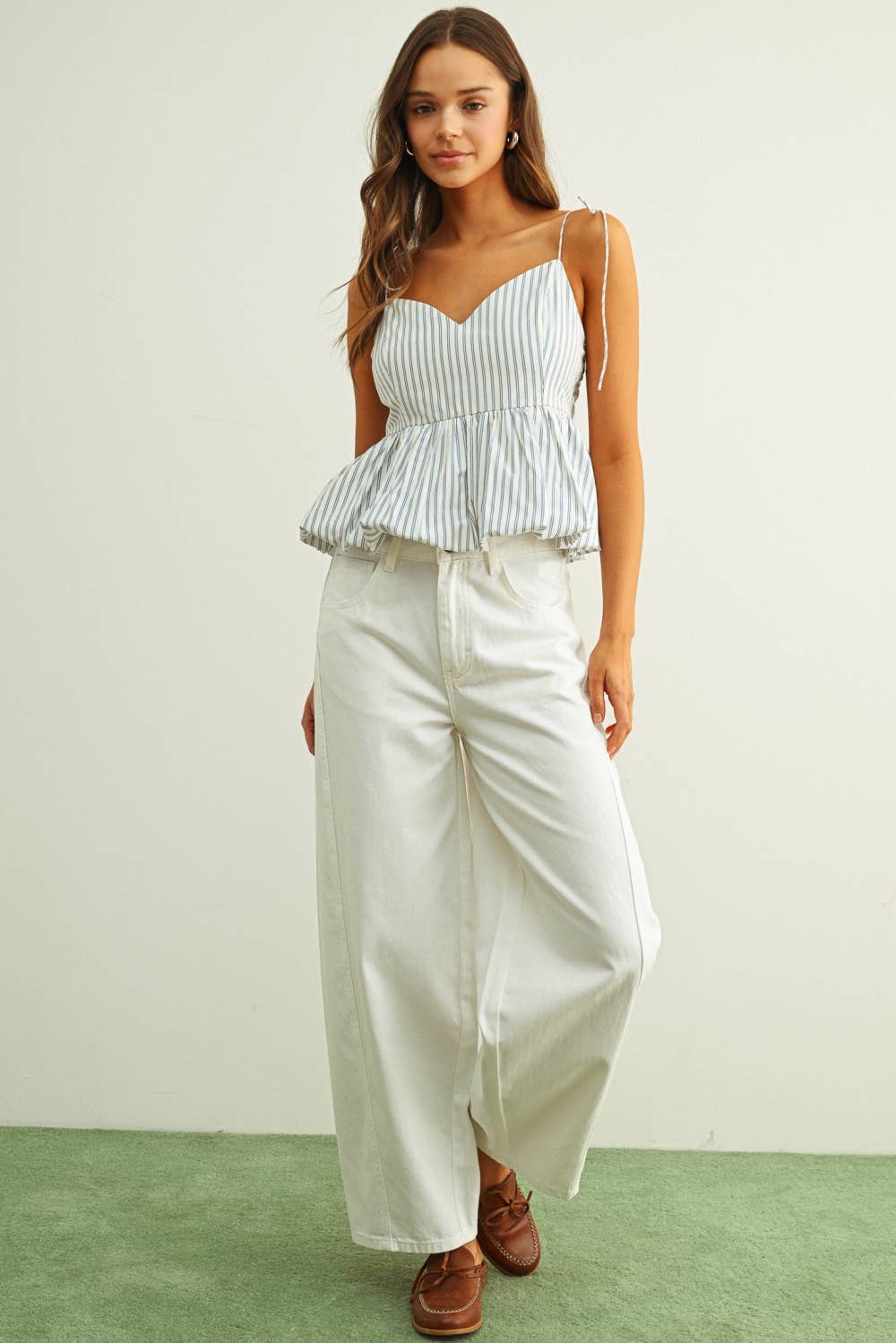 STRIPED BALLON BOTTOM TOP