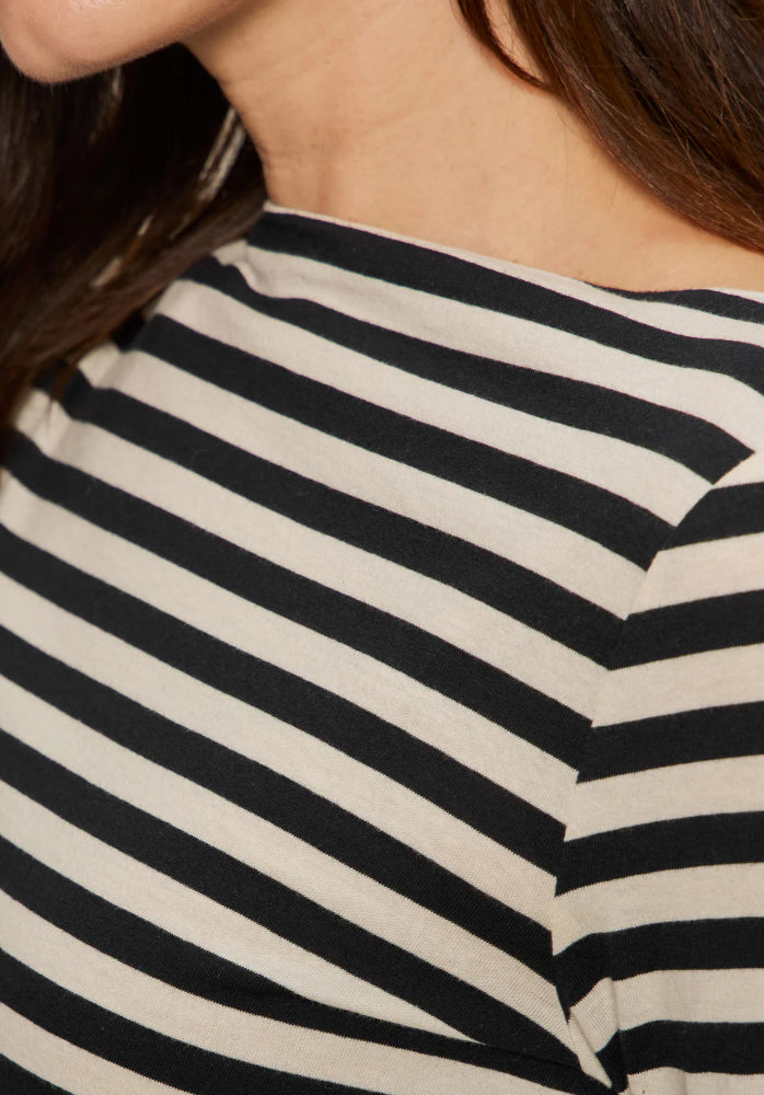 Sanctuary Boatneck Tee Oat/Black