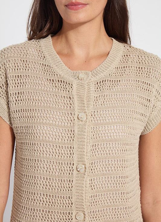 Brisa Linen Mesh Cardi