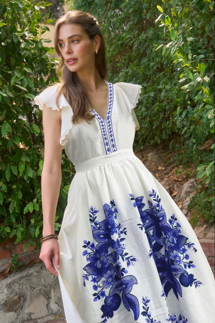 Floral Border Midi