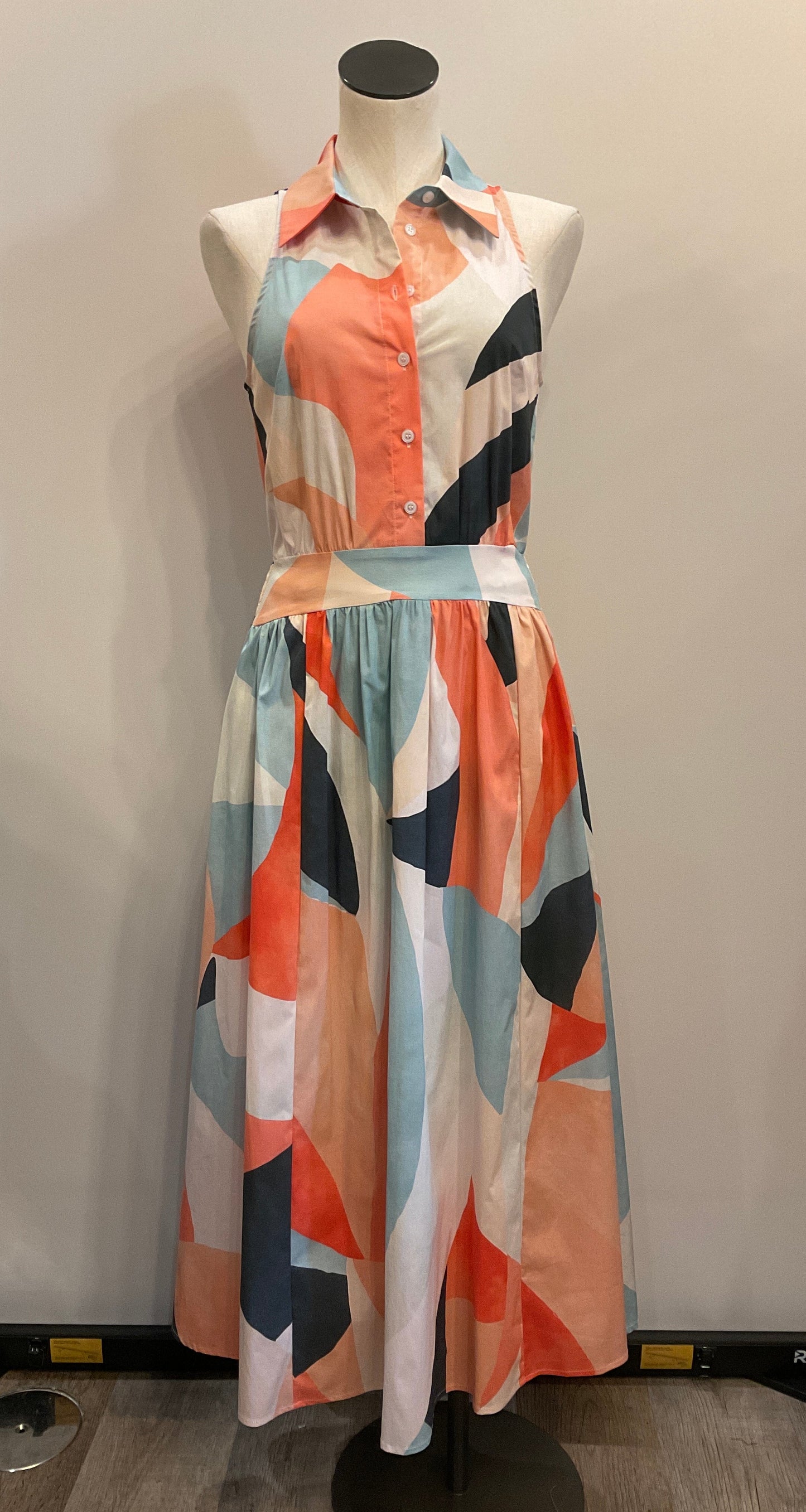 Prism Collared Maxi