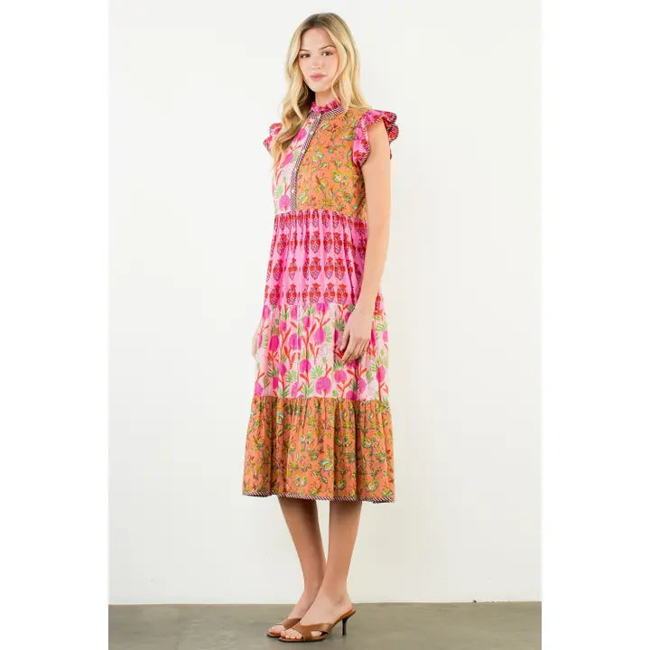 Flutter Sleeve Patch Midi