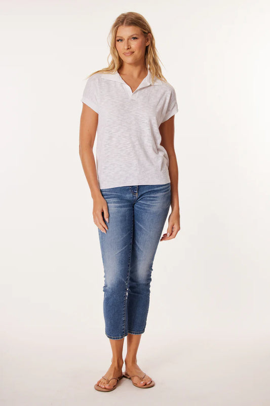 Mododoc S/S Polo Sweater Top