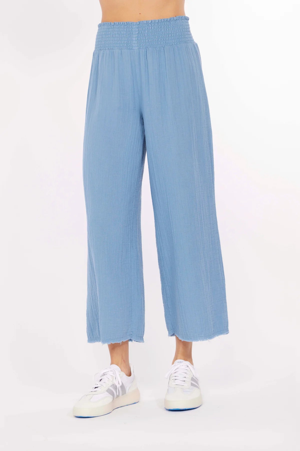 Misty Denim Smocked Waist