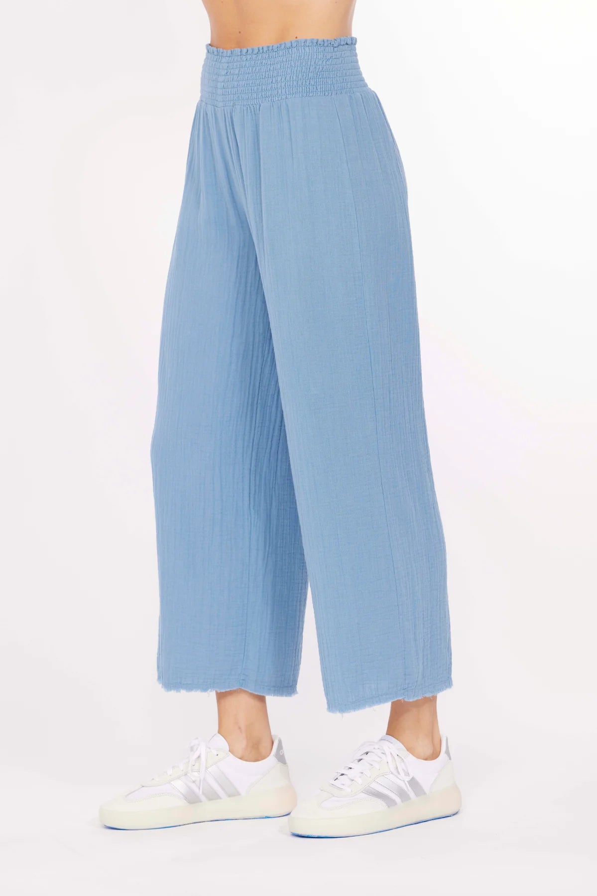 Misty Denim Smocked Waist