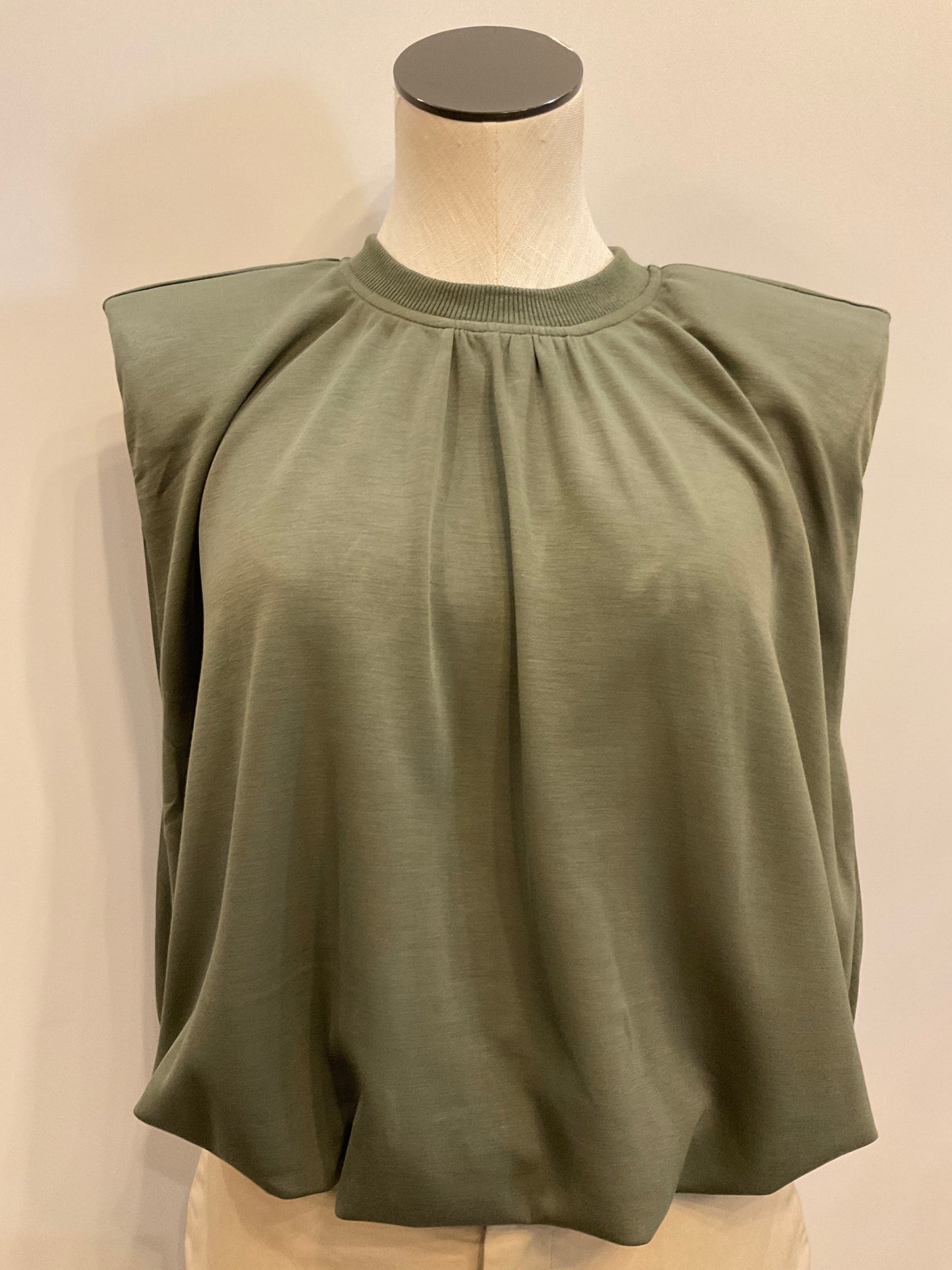 Olive Sleeveless Top