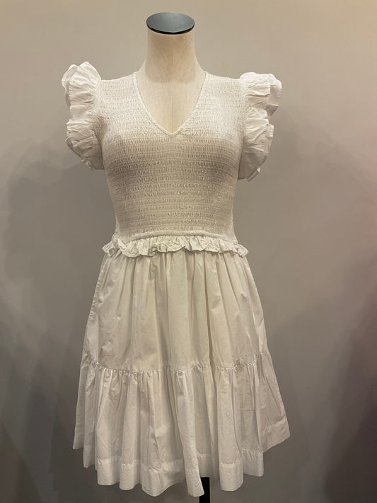 White Ruffle Dress