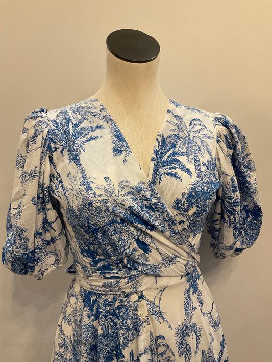 Guadalupe Meredith Ikat Dress Blue