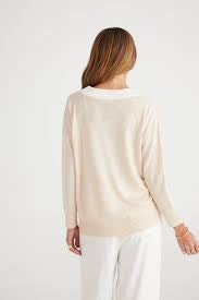 Brave + True Barcelona Knit White/Oat Sweater