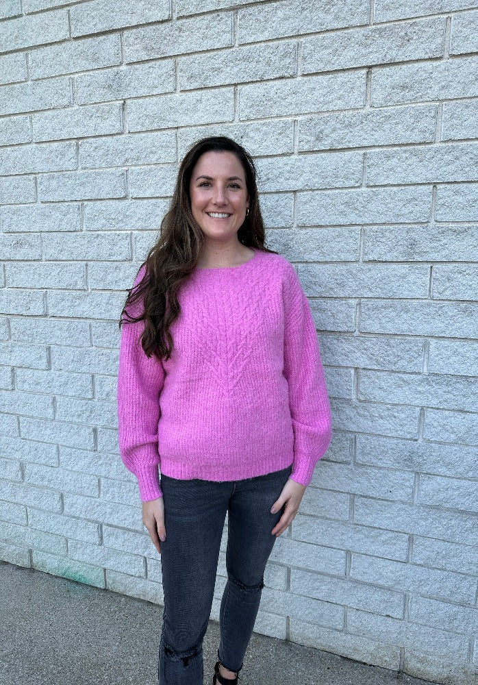Pink Martini Pink Cable Sweater