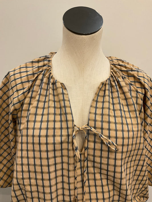 Camel Balloon Sleeve Top