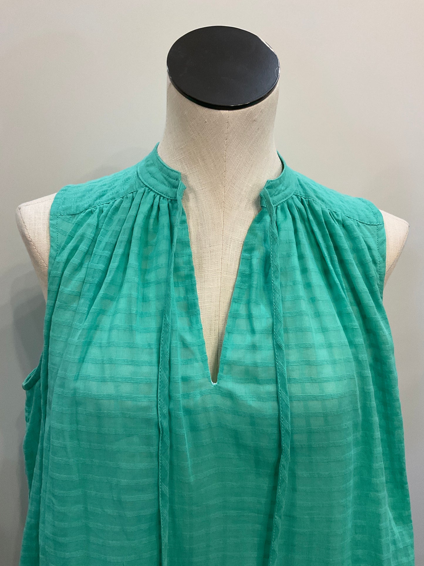 Z Supply Mint Tie Neck Top