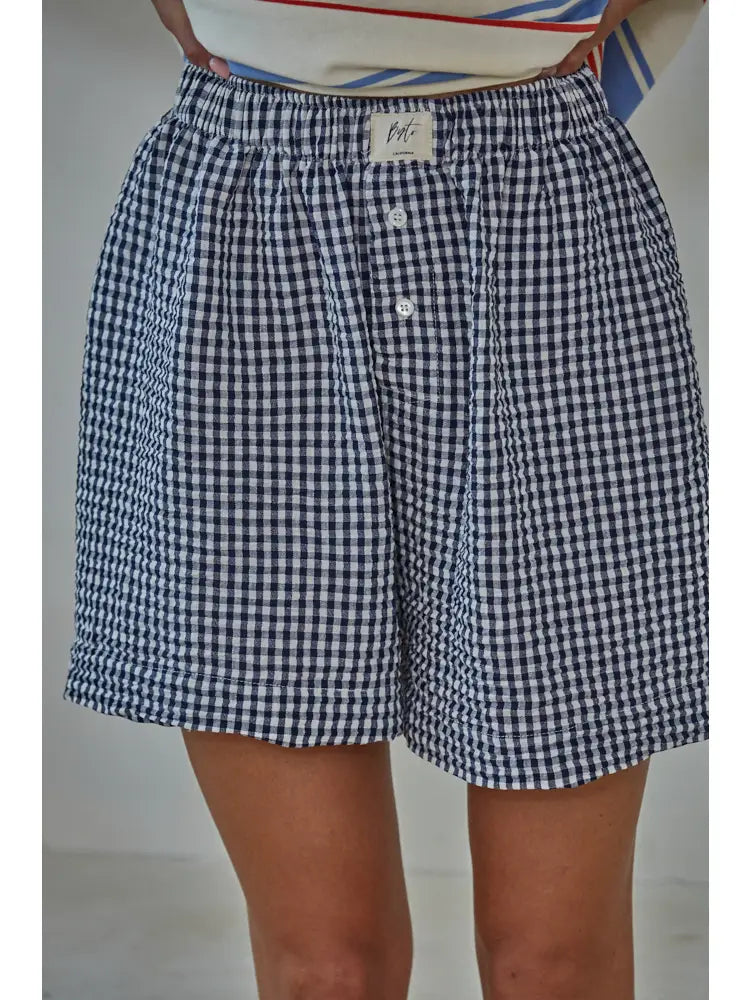 Gingham Blue Shorts