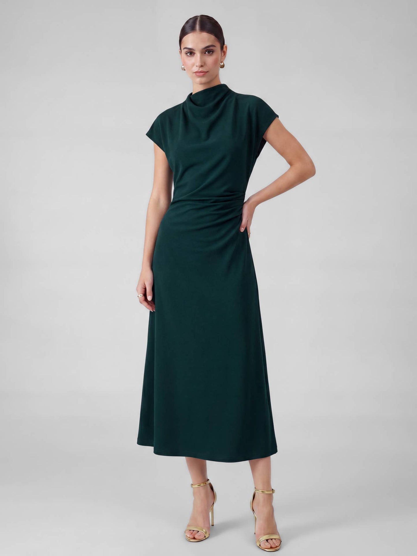 Knit Mock Neck Maxi Dress