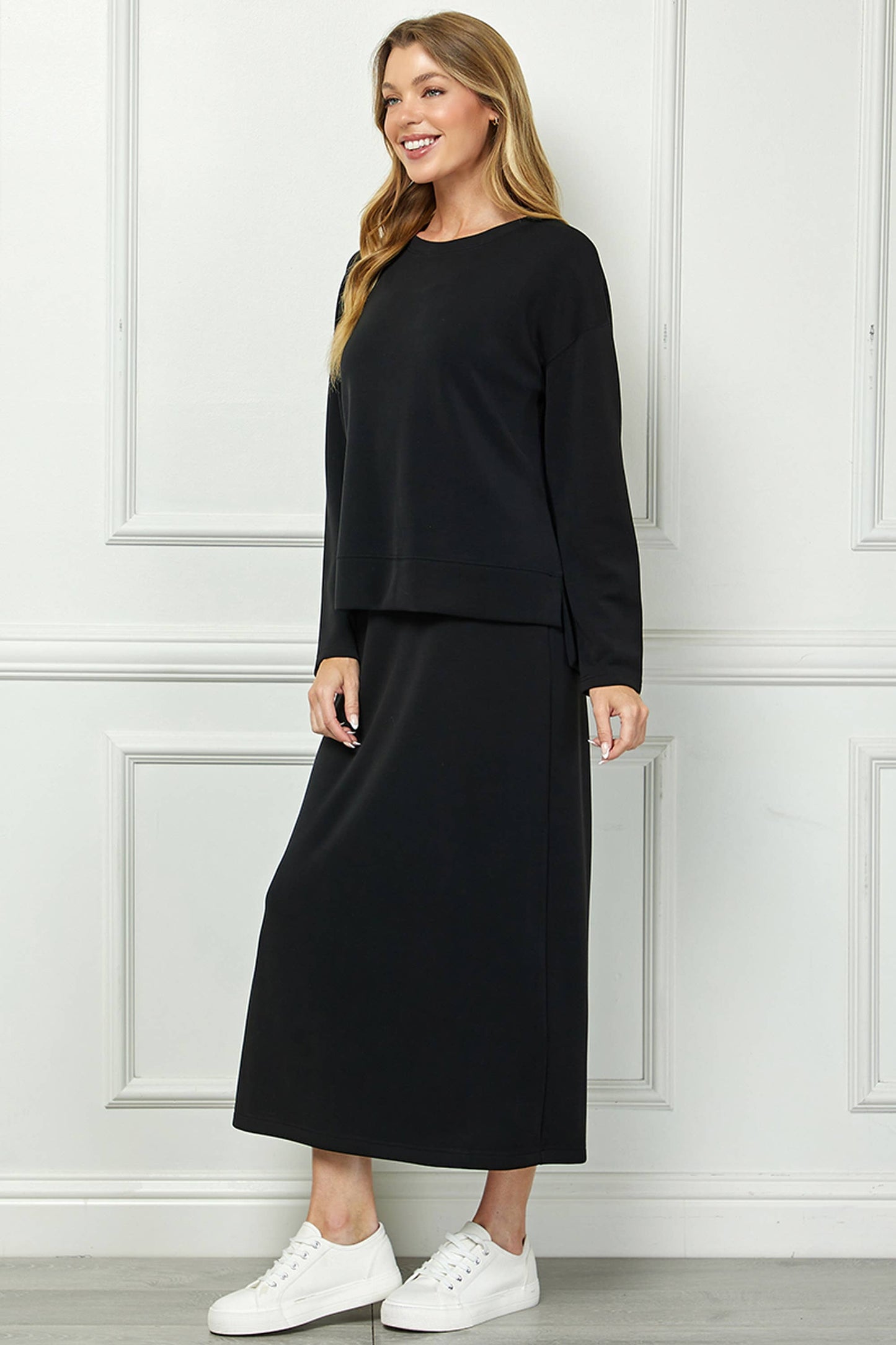 Tank Dress Set with Long-Sleeve Top