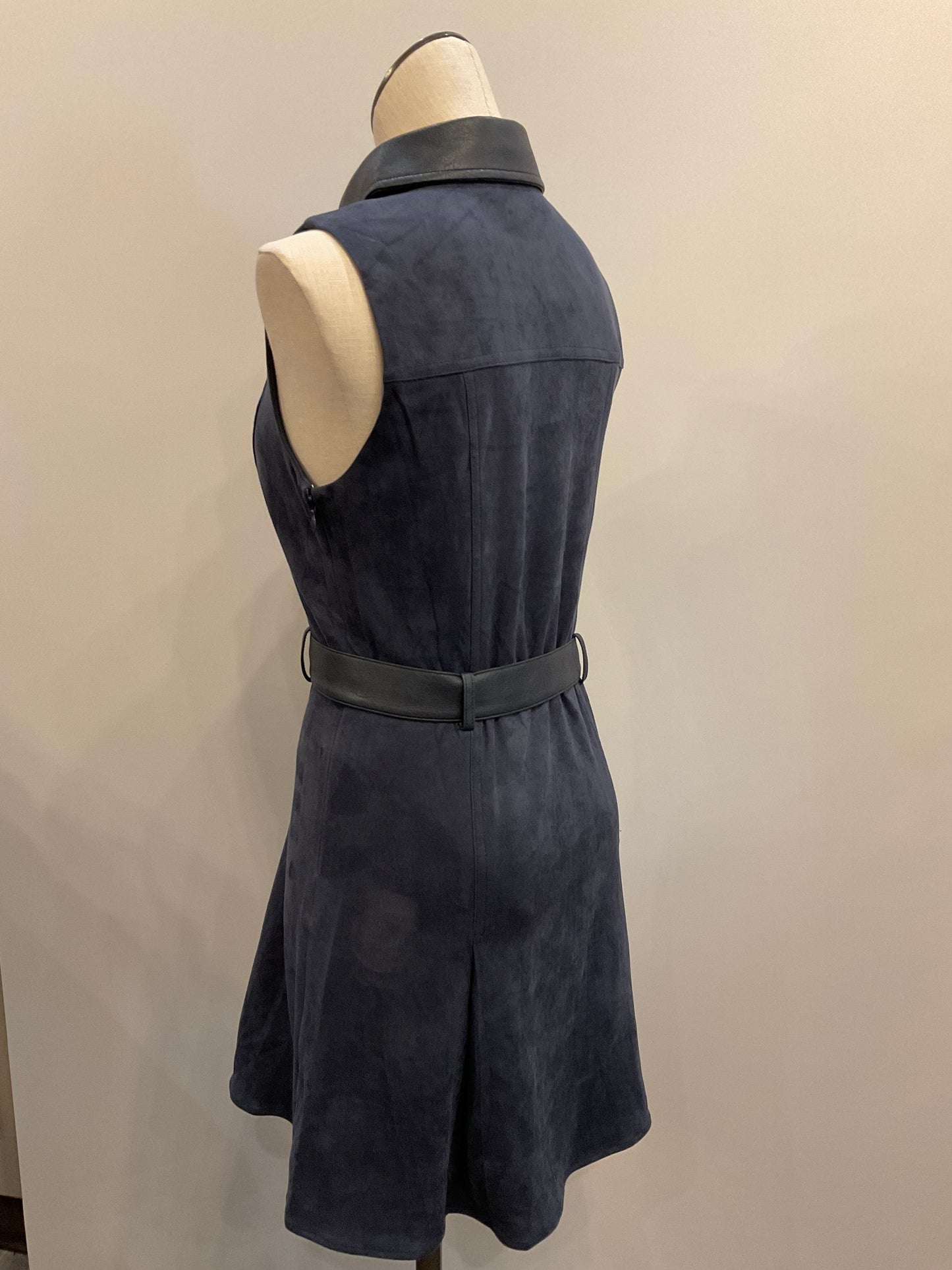 Navy Suede-Like Mini