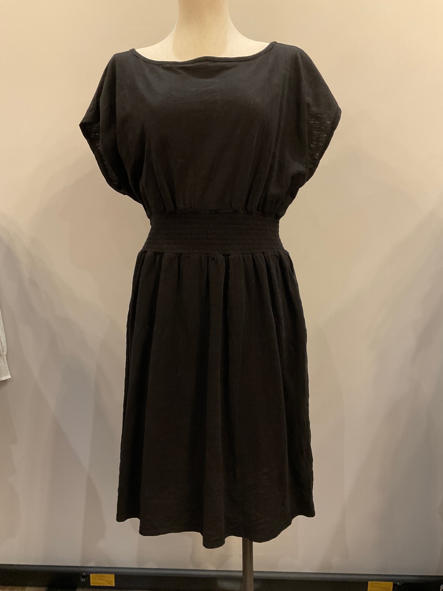 Short Dolman Smocked Waist Dress