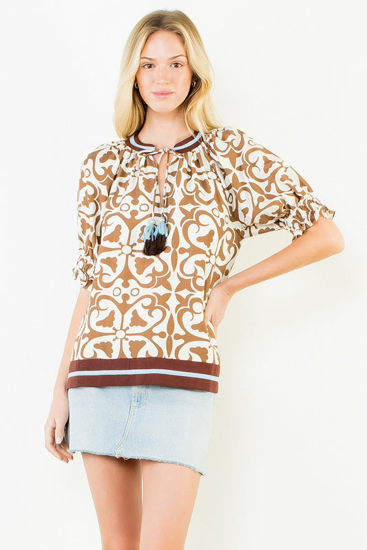 Tie Pattern Top