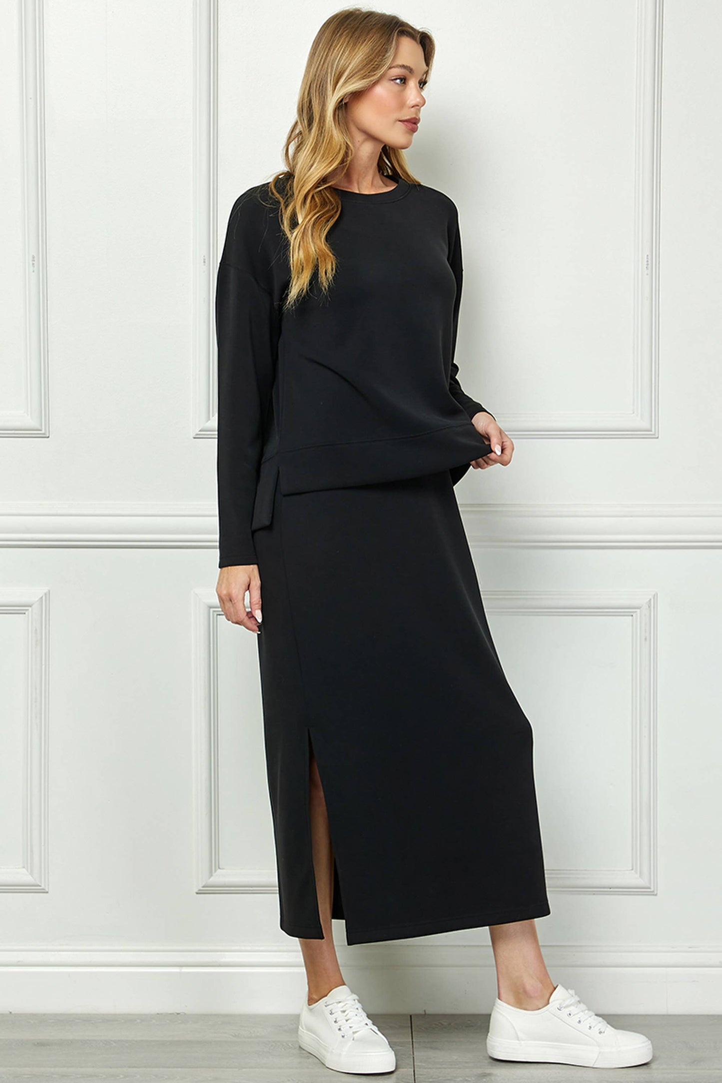 Tank Dress Set with Long-Sleeve Top