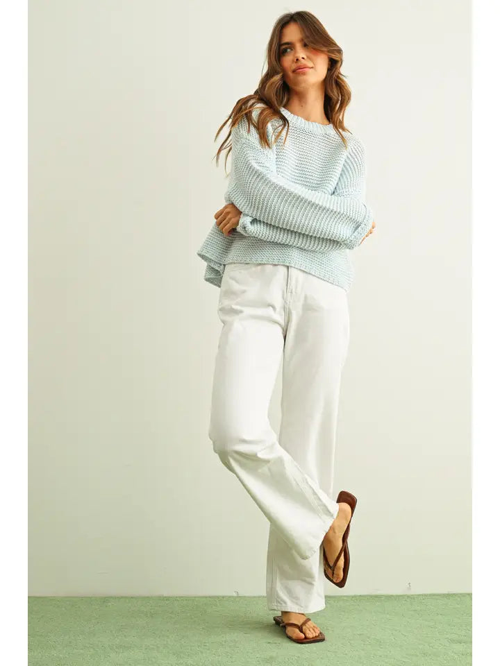 Powder Blue Knit Sweater