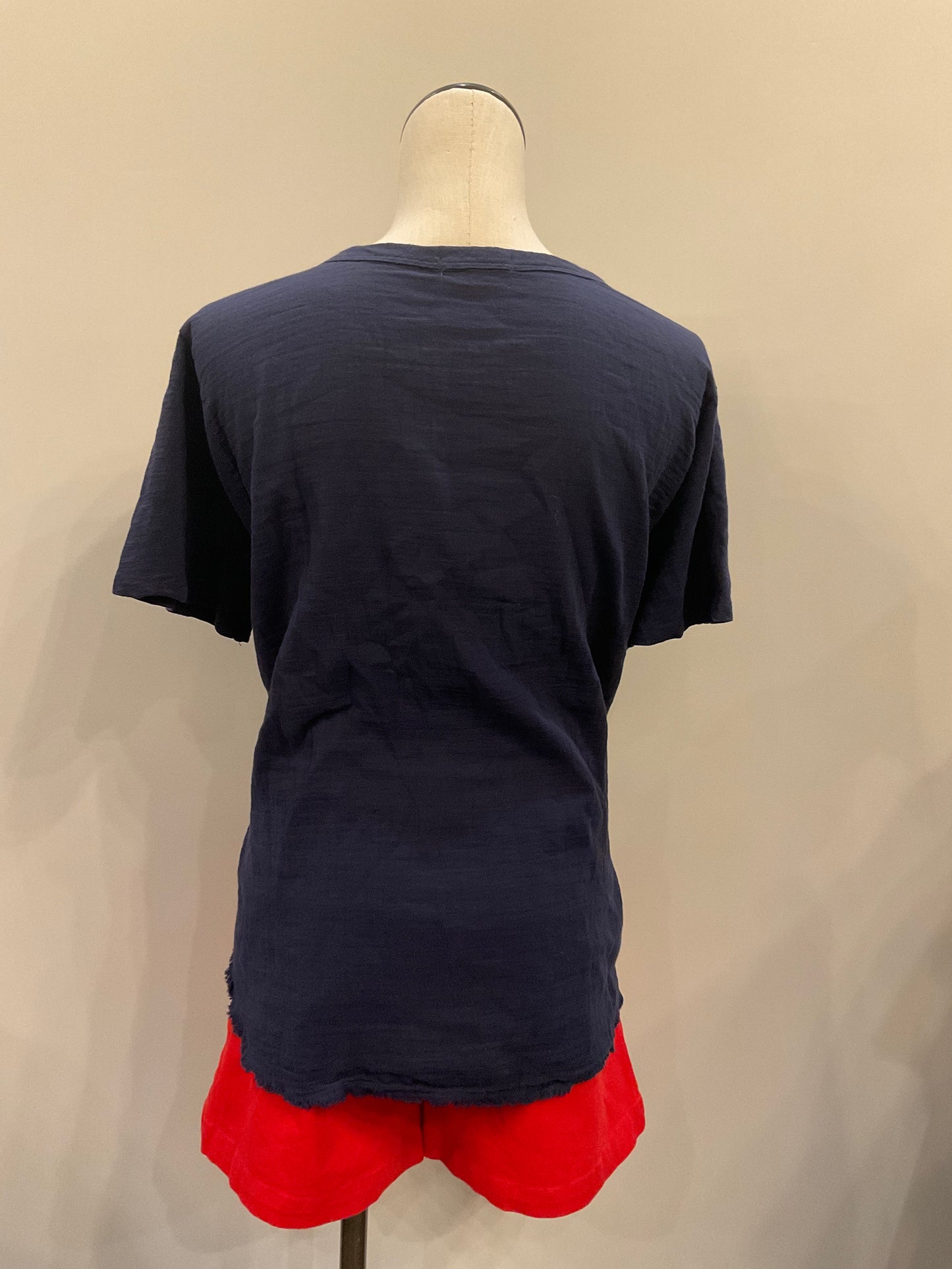 S/S Pleated Shoulder Tee