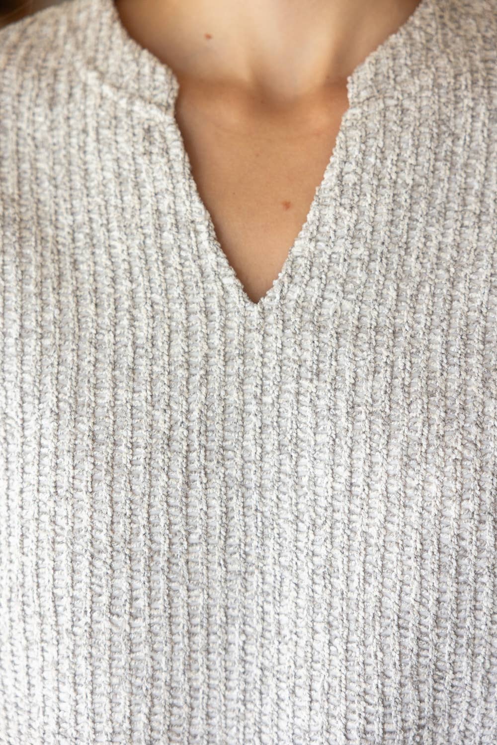 Multi Color Striped Elastic Band Detailed Textured Top