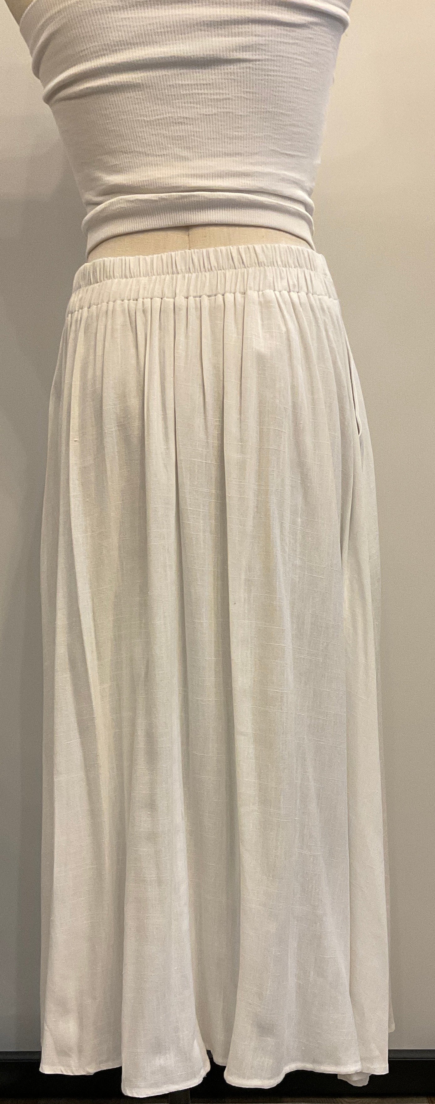 White Midi Skirt