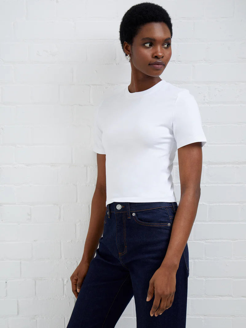 French Connection Rallie Cotton Short Sleeve Crewneck Tee