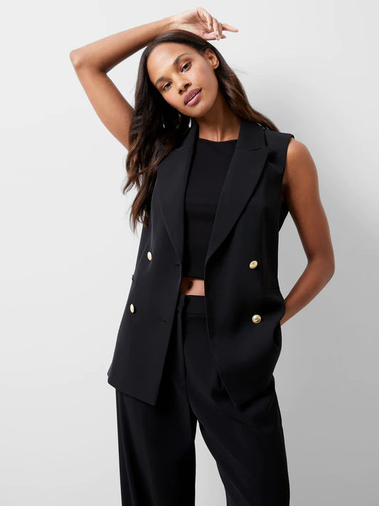 French Connection Harry Double Breasted Waistcoat