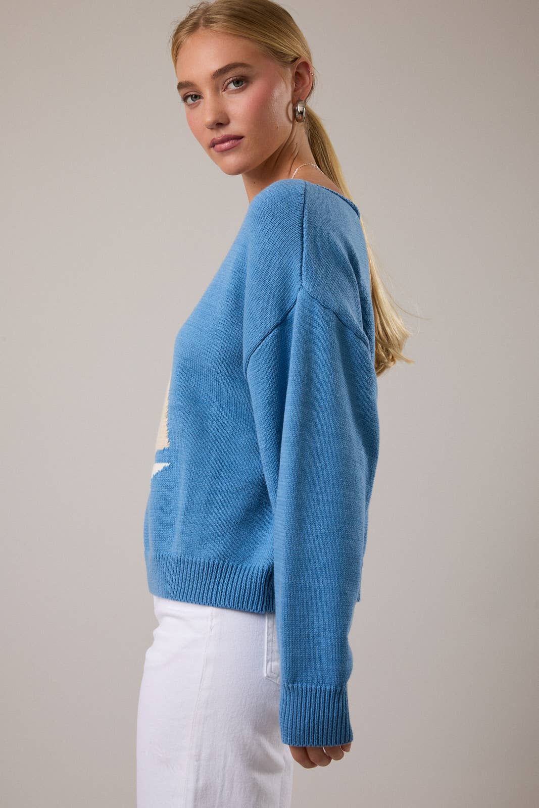 BOAT NECK SWEATER TOP