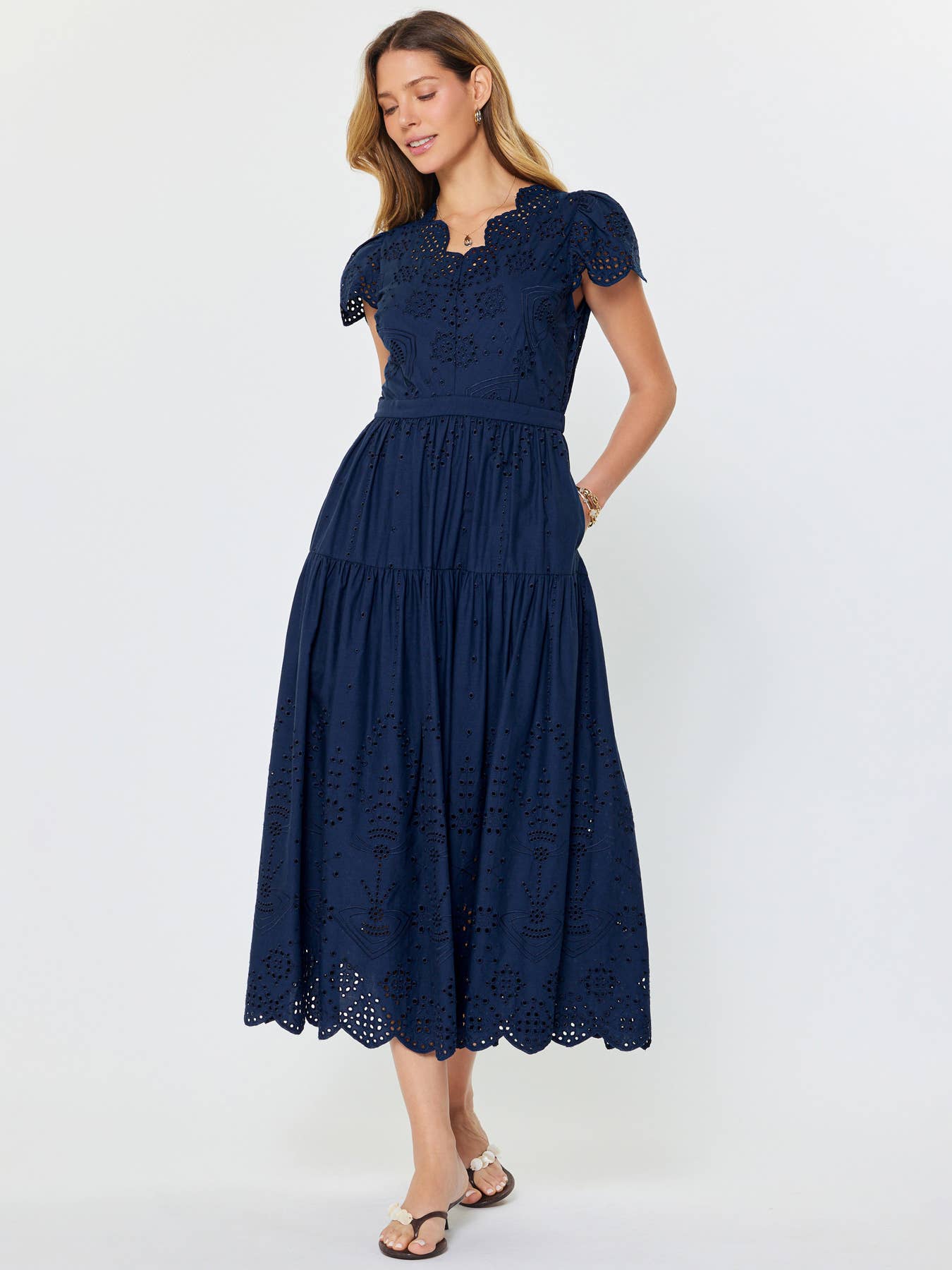 Eyelet Embroidered Maxi Dress
