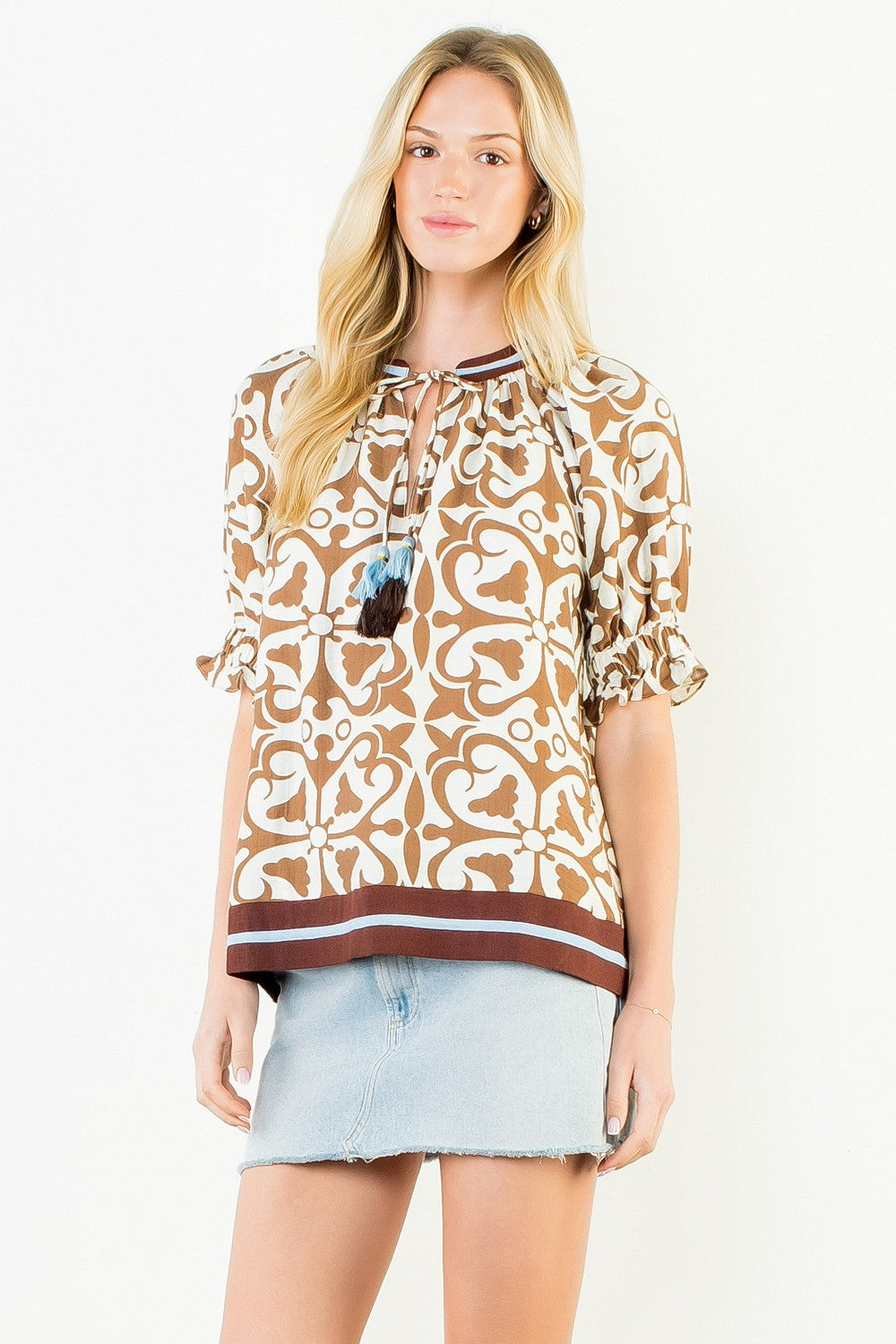 Tie Pattern Top