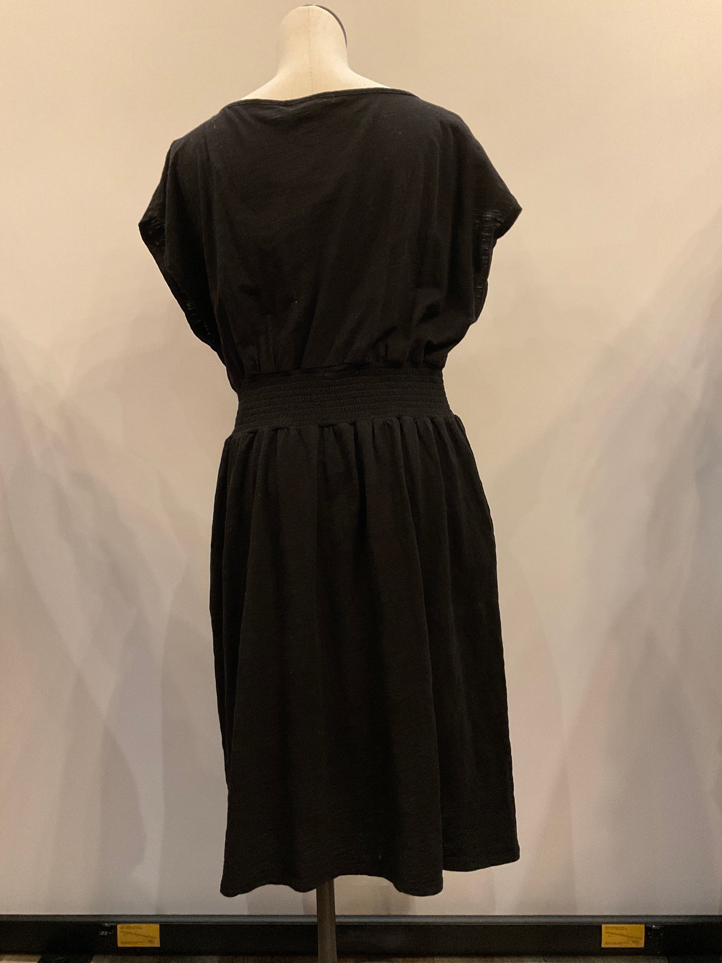 Short Dolman Smocked Waist Dress