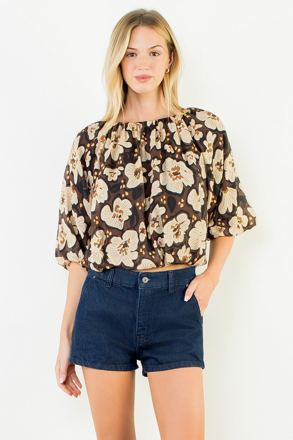 Floral Cinched Waist