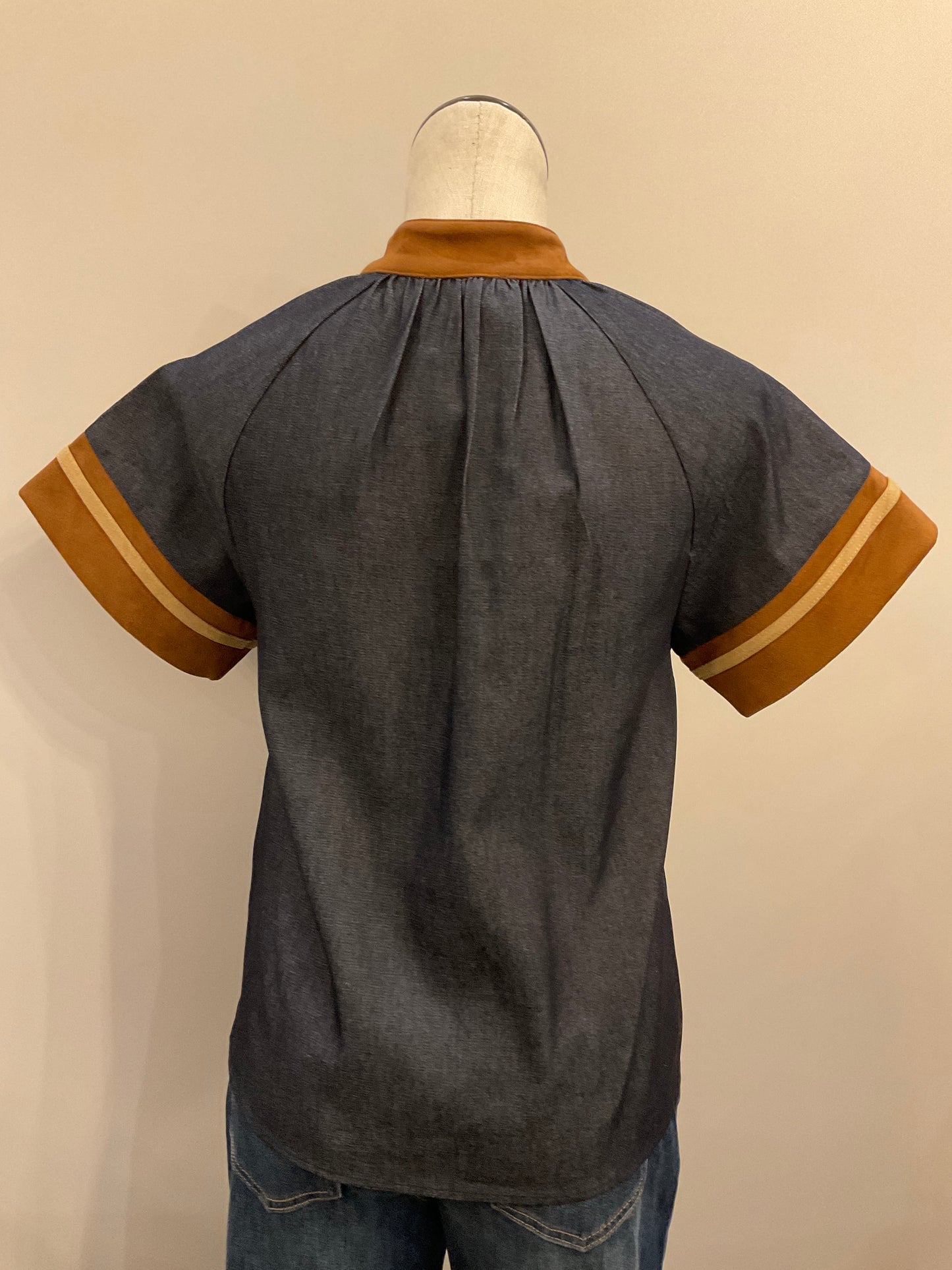 Denim w/Suede Contrast