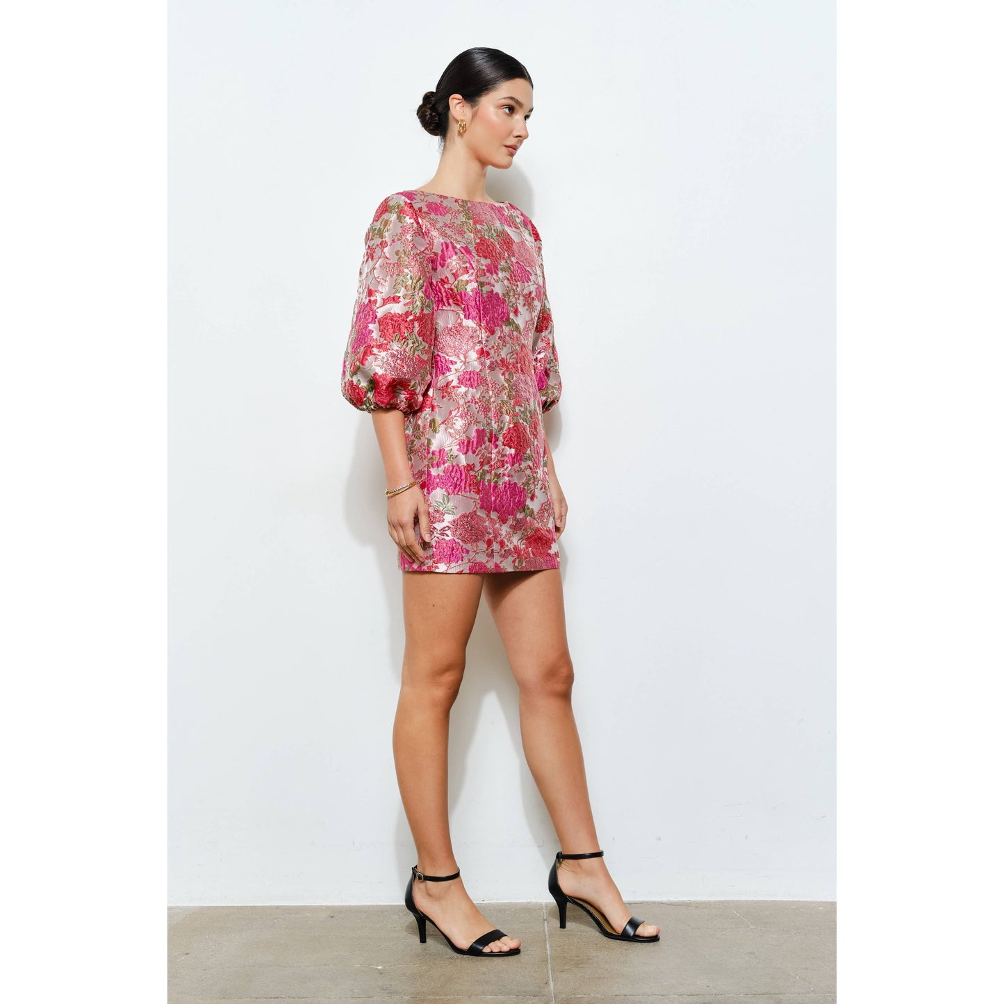 Luxe Floral Jacquard Dress