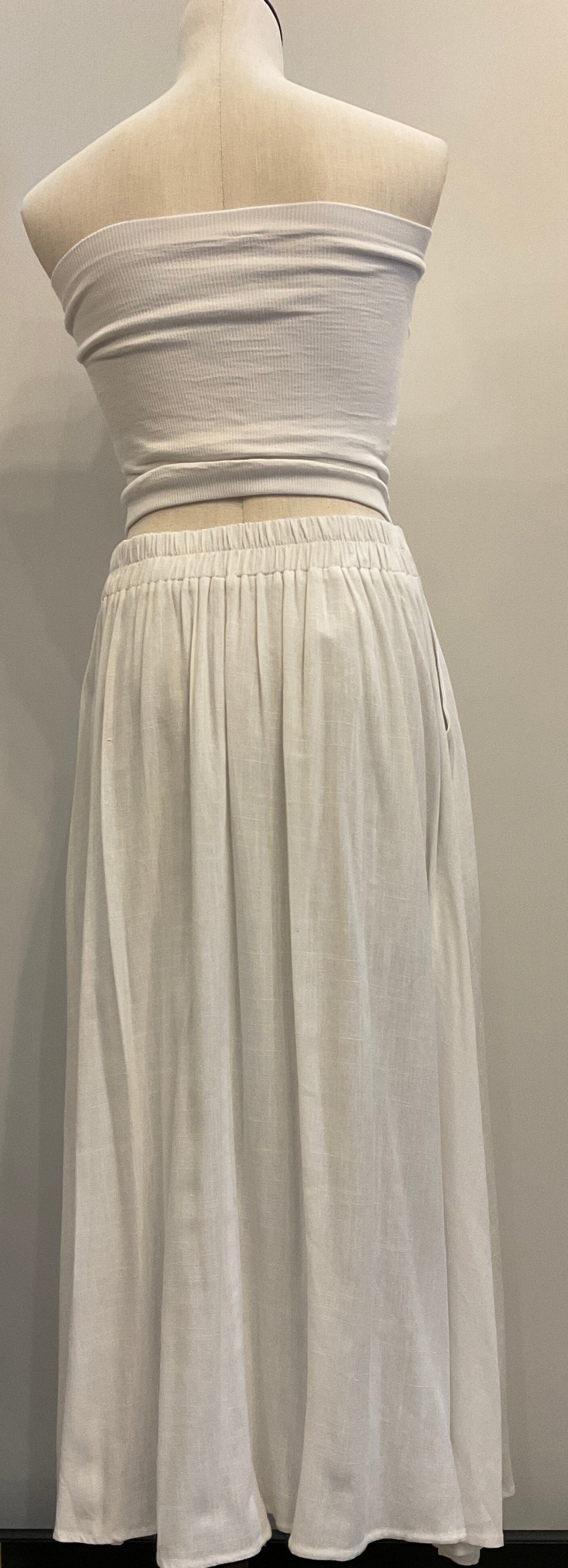 White Midi Skirt