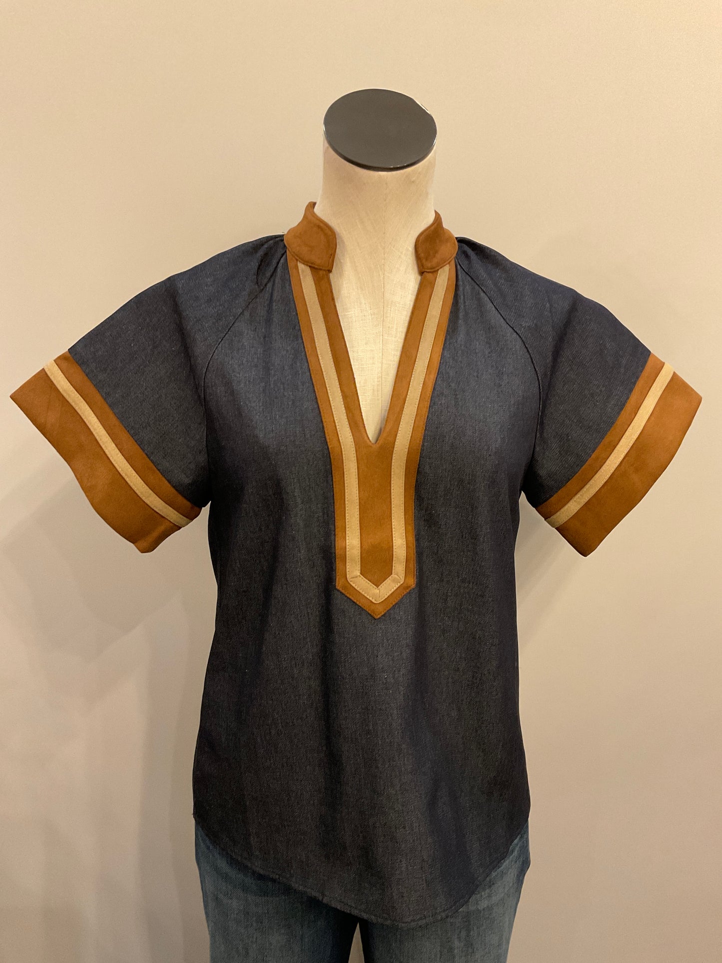 Denim w/Suede Contrast