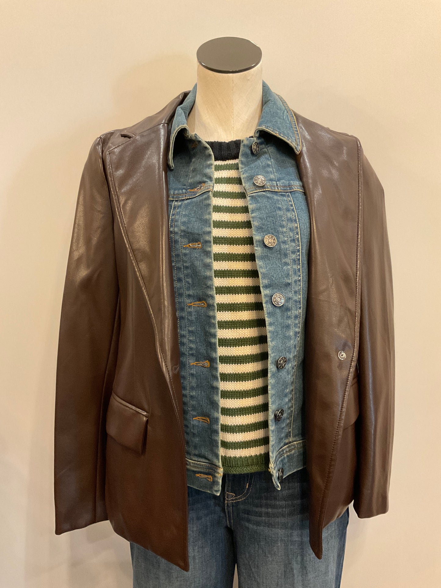 Olive Stripes Sweater Vest