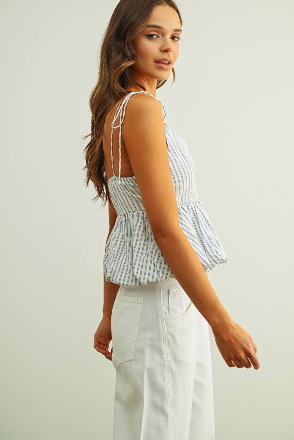 STRIPED BALLON BOTTOM TOP